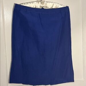 Armani Collezioni Royal Blue Pencil Silk Skirt